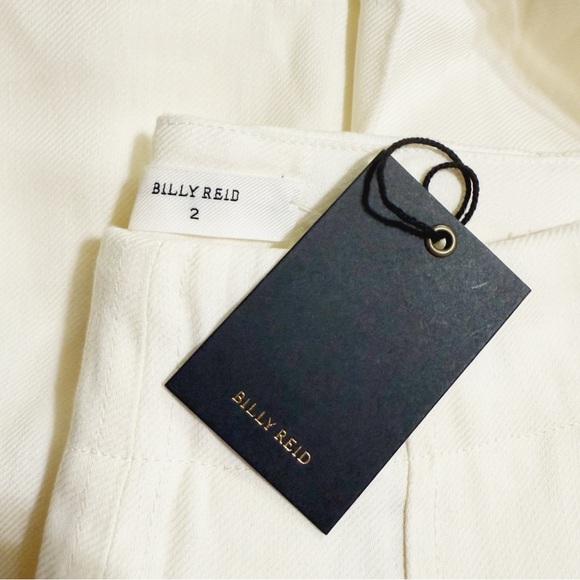 NEW Billy Reid Riding Culotte High Rise Pleated Linen Shorts Tinted White 2 - Picture 8 of 15